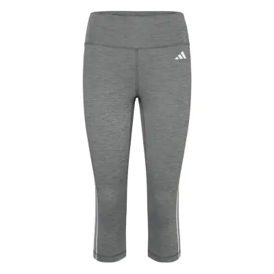 Train Essentials 3-Stripes High-Waisted 3/4 Leggings Sport Leggings Grey Adidas Performance