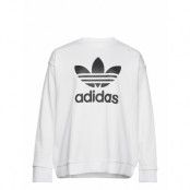 Trefoil Crew Sweatshirt *Villkorat Erbjudande Sweat-shirt Tröja Vit Adidas Originals