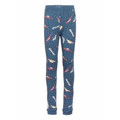 Trousers Jersey Aop Preschool Leggings Blå Polarn O. Pyret