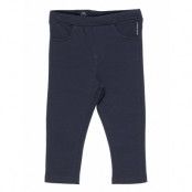 Trousers Jersey Preschool Leggings Blå Polarn O. Pyret