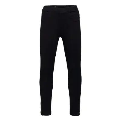 Trousers Jersey Solid School Byxor Svart Polarn O. Pyret