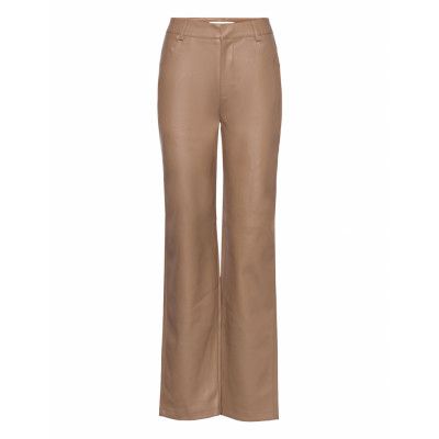 Trousers Bottoms Trousers Leather Leggings-Byxor Brun Sofie Schnoor