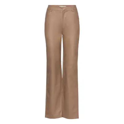 Trousers Bottoms Trousers Leather Leggings-Byxor Brun Sofie Schnoor