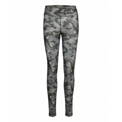 Lux Bold Camo Print Leggings Bottoms Running-training Tights Multi/patterned Reebok Performance