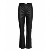 Tyson Crop Flare Leather Pants Bottoms Trousers Leather Leggings-Byxor Svart Dante6