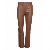 Tyson Crop Flare Leather Pants Trousers Leather Leggings/Byxor Brun Dante6