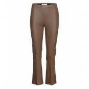 Tyson Crop Flare Leather Pants Trousers Leather Leggings/Byxor Brun Dante6