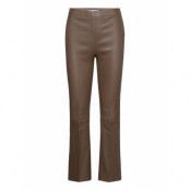 Tyson Flare Leather Pants *Villkorat Erbjudande Trousers Leather Leggings/Byxor Brun Dante6