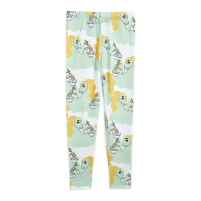 Unicorn Noodles Aop Leggings Leggings Grön Mini Rodini