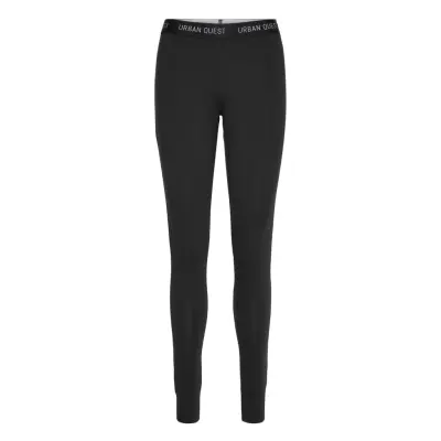 URBAN QUEST Women Bamboo Sweat Leggings - Black - L