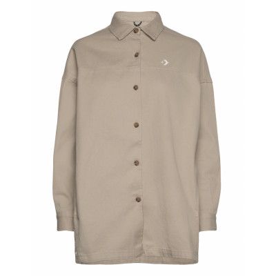 Utility Woven Shirt Sport Shirts Long-sleeved Beige Converse