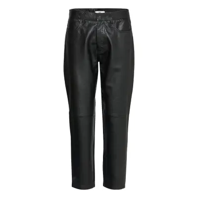 Valdi Pant Trousers Leather Leggings/Byxor Svart IBEN