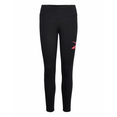 Vector Graphic Legging Running/training Tights Svart Reebok Performance