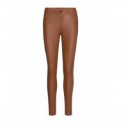 Vicommit Coated Rwsk New Pant *Villkorat Erbjudande Trousers Leather Leggings/Byxor Brun Vila