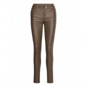 Vicommit Coated Rwsk New Pant *Villkorat Erbjudande Trousers Leather Leggings/Byxor Brun Vila