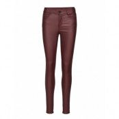 Vicommit Coated Rwsk New Pant *Villkorat Erbjudande Trousers Leather Leggings/Byxor Röd Vila