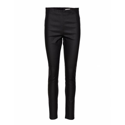 Vicommit Coated Rwsk Plain Legging- Trousers Leather Leggings/Byxor Svart Vila