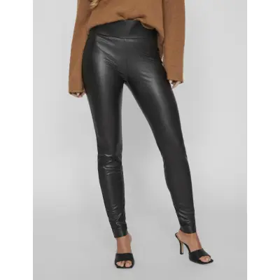 Vila Vibarb Coated Hw Legging - Noos - Black - XS
