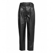 Vinalia Coated Hw 7/8 Pants Trousers Leather Leggings/Byxor Svart Vila
