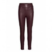 Vinnis Hwsk 7/8 Coated Leggings/Tb Trousers Leather Leggings/Byxor Brun Vila