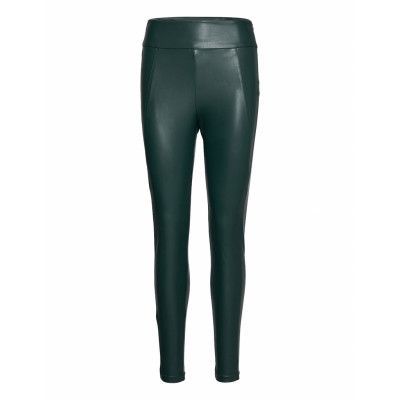 Vinnis Hwsk 7/8 Coated Leggings/Tb Trousers Leather Leggings/Byxor Grön Vila