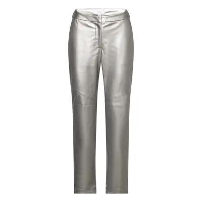 Vila Vipen Rw Coated Pu Pant Silver