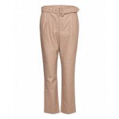 Vitylda Hwre 7/8 Pants Trousers Leather Leggings/Byxor Beige Vila