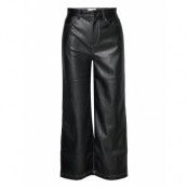 Vivia Pants Bottoms Trousers Leather Leggings-Byxor Black Malina