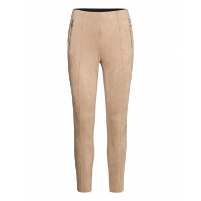 Vmcava Zip Nw Faux Suede Legging Jrs Boo Leggings Brun Vero Moda