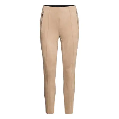 Vmcava Zip Nw Faux Suede Legging Jrs Boo Leggings Brun Vero Moda