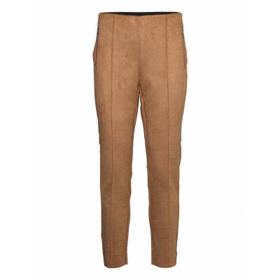 Vmcava Zip Nw Faux Suede Legging Jrs Boo Leggings Brun Vero Moda