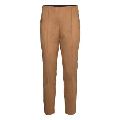 Vmcava Zip Nw Faux Suede Legging Jrs Boo Leggings Brun Vero Moda