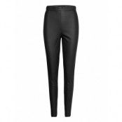 Vmjanni Hw Pu Legging Trousers Leather Leggings/Byxor Svart Vero Moda