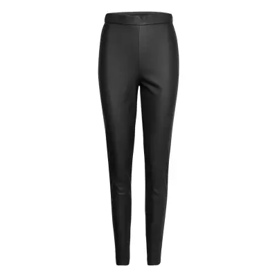 Vmjanni Hw Pu Legging Trousers Leather Leggings/Byxor Svart Vero Moda