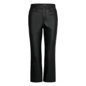Vmstella Hr Kick Flare Pl Coated Pant Leather Leggings/Byxor Svart Vero Moda