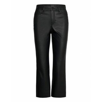 Vmstella Hr Kick Flare Pl Coated Pant Leather Leggings/Byxor Svart Vero Moda