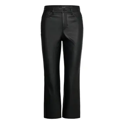 Vmstella Hr Kick Flare Pl Coated Pant Leather Leggings/Byxor Svart Vero Moda