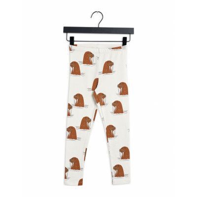 Walrus Aop Leggings Leggings Creme Mini Rodini
