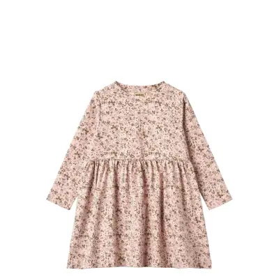 Wheat Jersey Dress L/S Sessa - Pink - 122