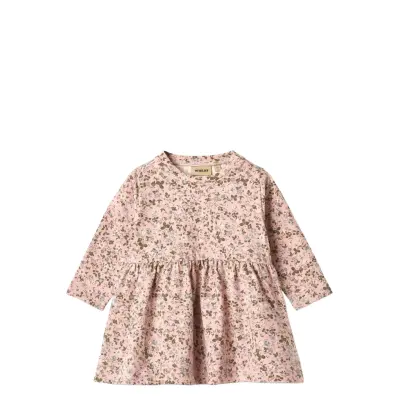 Wheat Jersey Dress L/S Sessa - Pink - 92