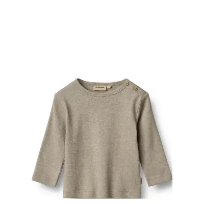 Wheat T-Shirt L/S Milo - Grey - 86
