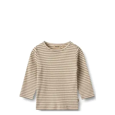 Wheat T-Shirt L/S Stig - Beige - 74