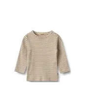 Wheat T-Shirt L/S Stig - Beige - 80