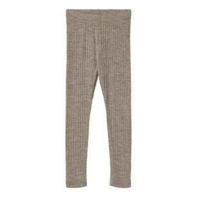 Wheat Wool Silk Leggings Agi - Grey - 110