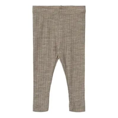 Wheat Wool Silk Leggings Agi Khaki Green