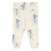 Winterflowers Aop Nb Leggings Baby Trousers Creme Mini Rodini