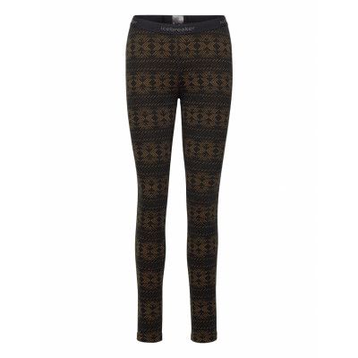 W 250 Vertex Leggings Crystalline Base Layer Bottoms Svart Icebreaker