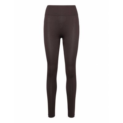 ZEBDIA Women Seamless Plain Leggings Brun