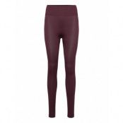 ZEBDIA Women Seamless Plain Leggings Burgundy