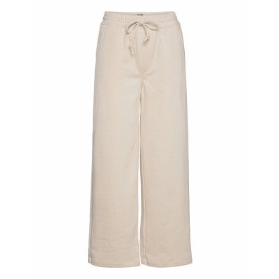 Women'S Wide-Legged Sweatpants Sweatpants Mjukisbyxor Creme R-Collection